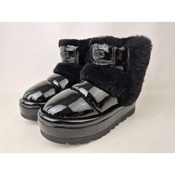 UGG Women's Black Classic Chillapeak Shine Boots Size 5 US 1151630 - Picture 2 of 7